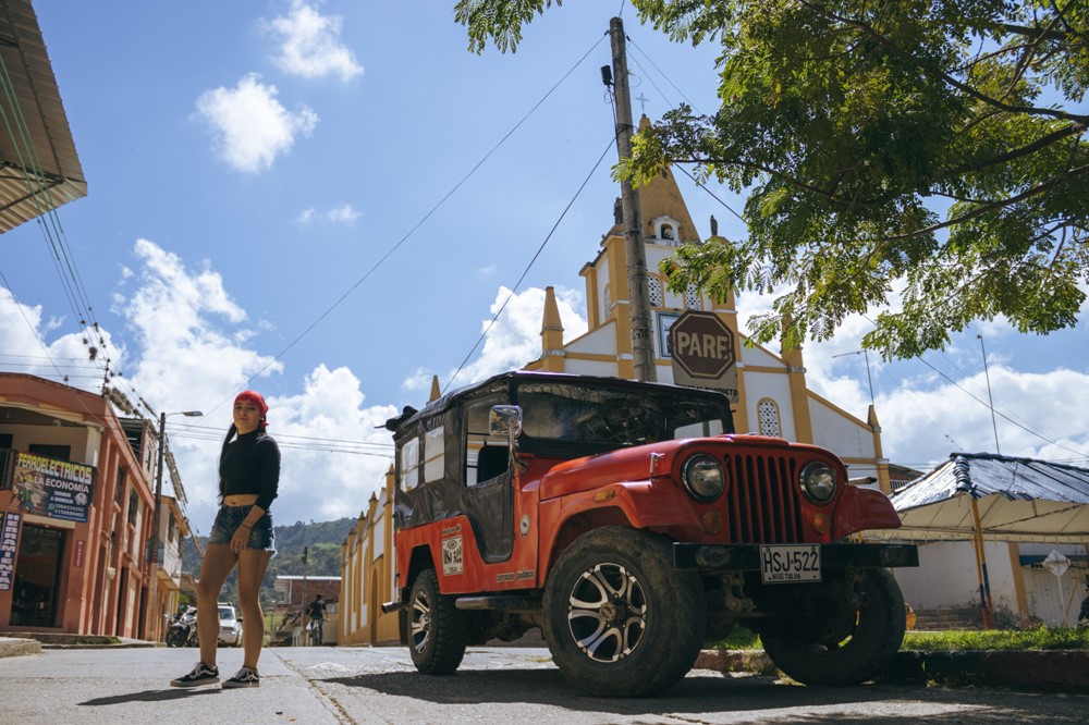 Valentina och familjens jeep